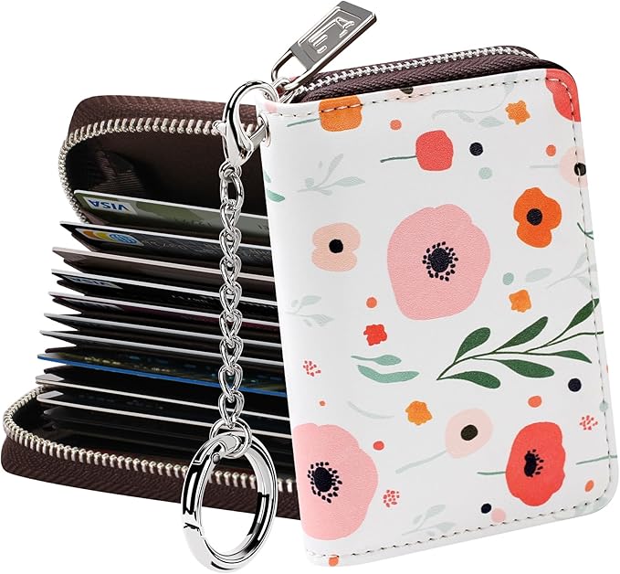 FurArt Zipper Wallet Women, RFID Blocking Credit Card Wallet, Business Card by FurArt