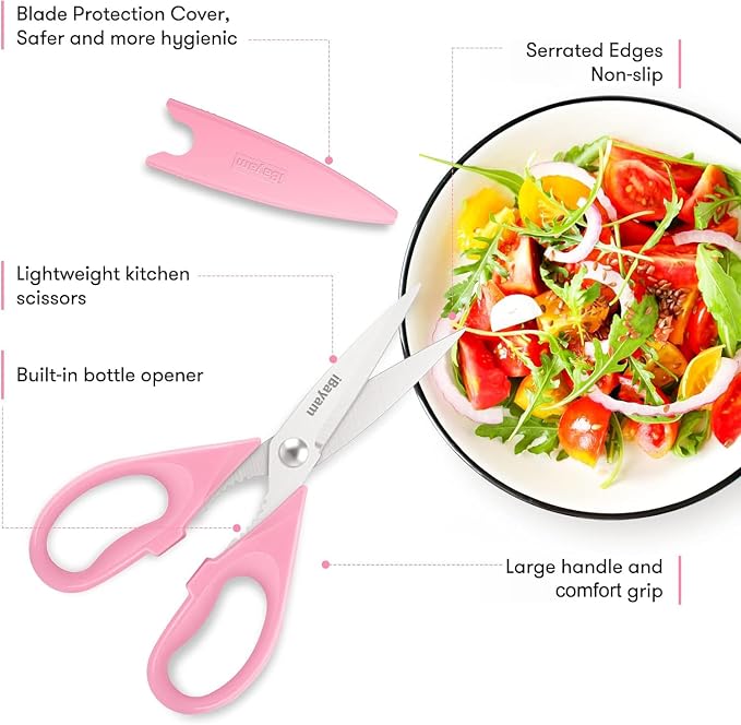 iBayam All Purpose Kitchen 2 Pack Heavy Duty Food Meat Poultry Shears - Image 2