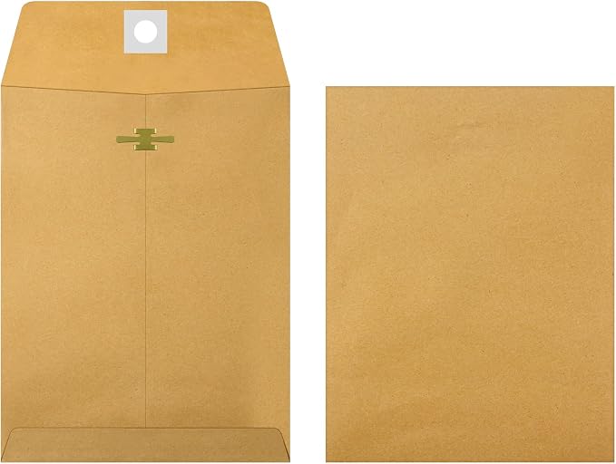 Frienda 4 Sizes Clasp Envelopes Kraft Paper Catalog Clasp Envelope - Image 4
