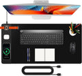 Mouse Pad with Magnetic Wireless Charging, Large Desk Mat, Non-Slip Mouse Mat by miroddi