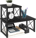 ELITEROO Wood Desktop Shelf, Freestanding Small Bookshelf Dorm Supplies by ELITEROO