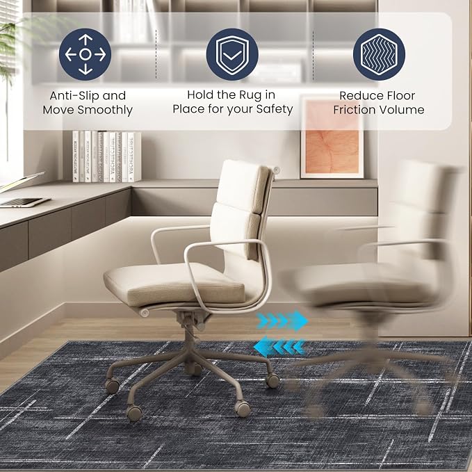 Office Chair Mat for Hardwood Floor&Tile Floor, Under Desk Rug for Rolling - Image 5