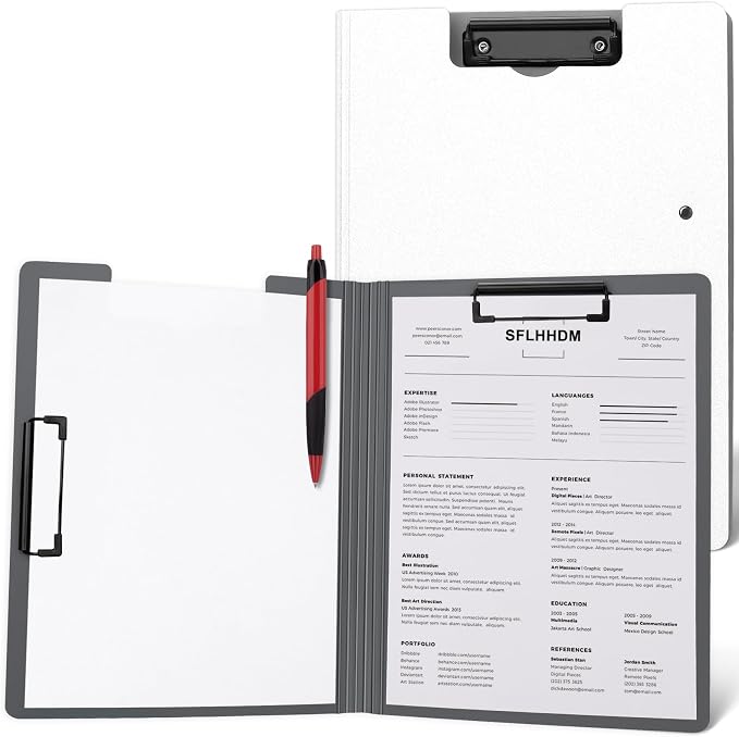 SFLHHDM Clipboard Foldable, 360°Cover Folder Plastic Letter Clipboads by SFLHHDM