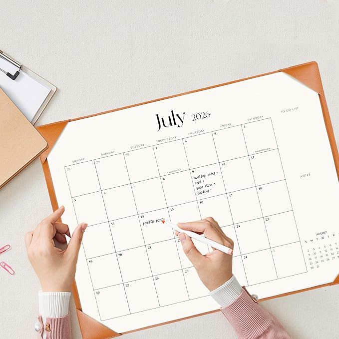 Desk Calendar 2026-2027 with Desk Mat – 22" x 17" Large Desk Pad Calendar Runs - Image 5