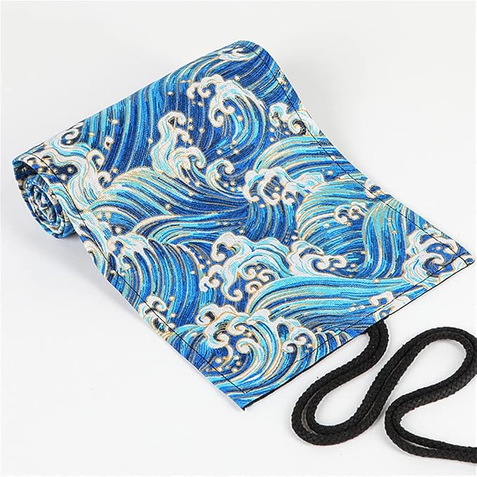 DIYOMR 24/36/72 Slots Pencil Wrap Pencil Rolls, Artist Colored Pencils Roll Up - Image 3