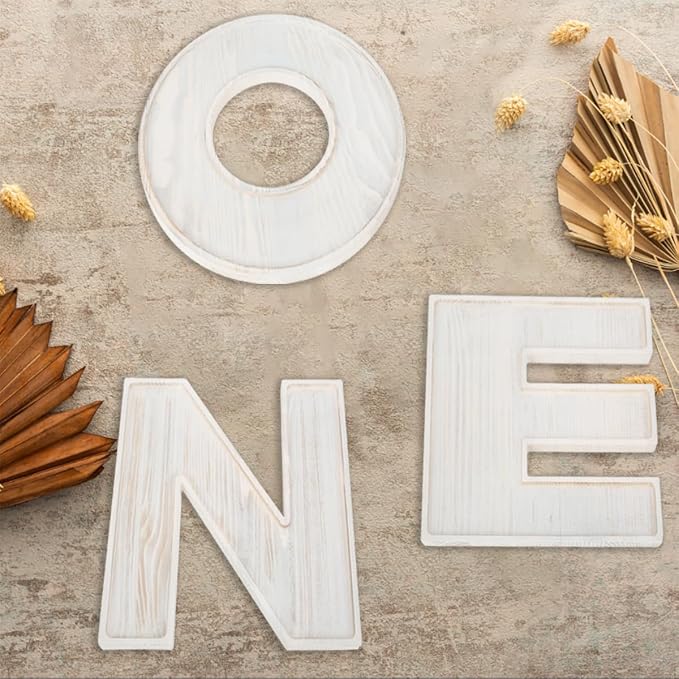 3pcs The Letters ONE Wooden Charcuterie Board, 12 Inch Larger 1st Birthday Food - Image 3