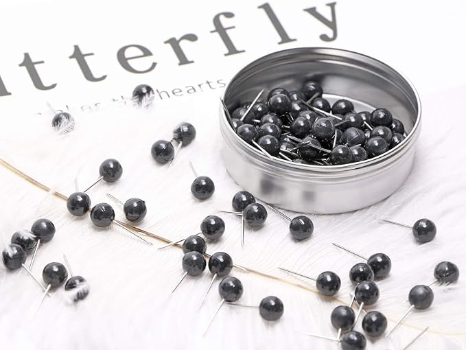 Tupalizy 100PCS 1/4 Inch Small Round Head Map Tacks Pins - Image 5