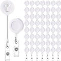 Qilery 60 Pcs Retractable Badge Holders, Badge Reel Clips by Qilery