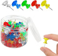 100 pcs Large Clear Colorful Push Pins by Unknown