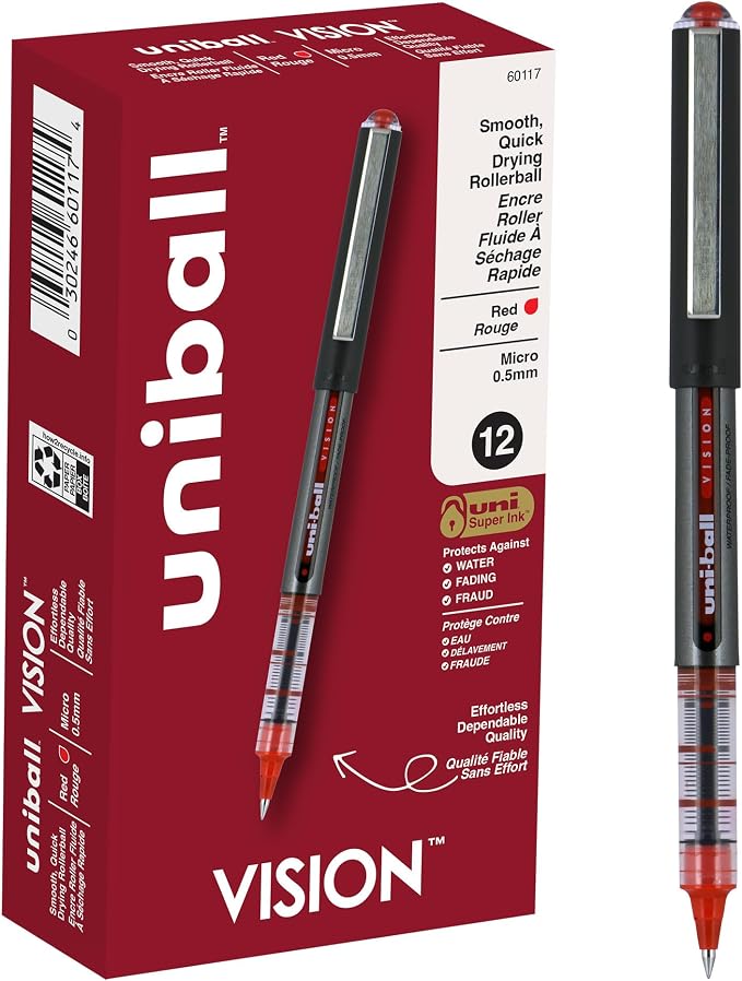 uniball Vision Rollerball Pen, Micro Point by uni-ball
