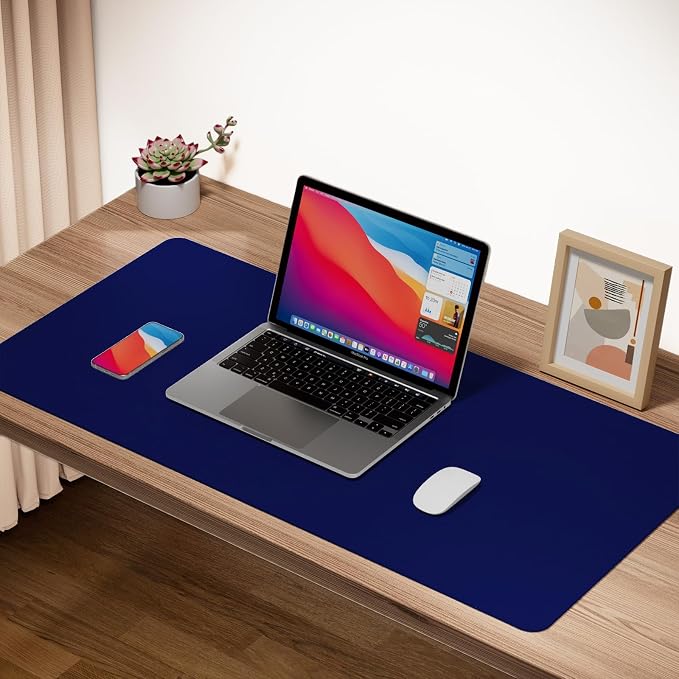 Boutilon Leather Desk Pad Protector, Non-Slip Mouse Pad, Laptop Desk Pad - Image 2