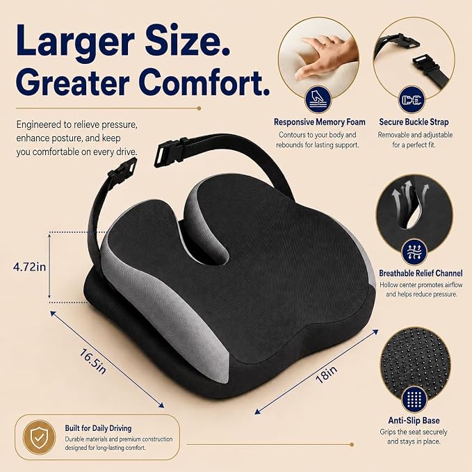 Seat Cushions for Office Chairs Wheelchair Cushion for Long Sitting Back - Image 3