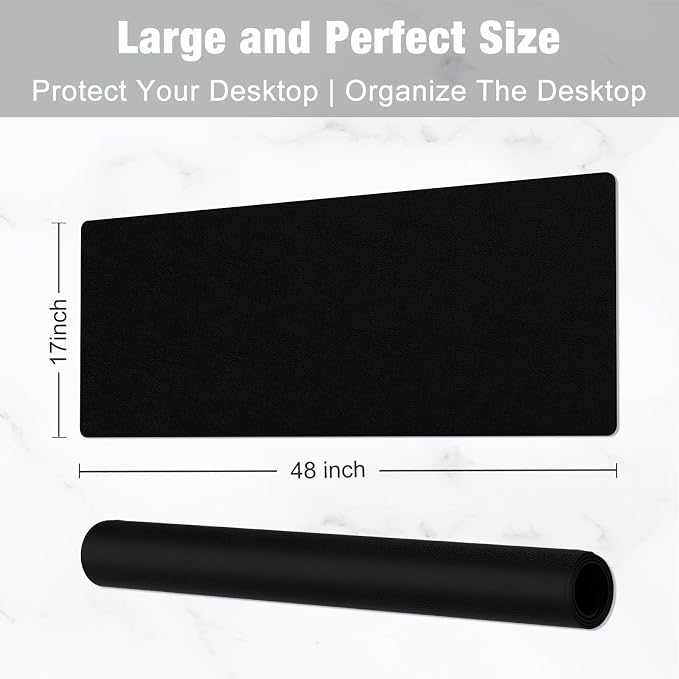 Hsurbtra Desk Pad, XXXL Extended Mouse Pad, Waterproof Desktop Blotter Protector - Image 3