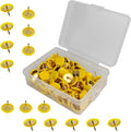 200 Pcs Thumb Tacks, Drawing Pins, Metal Flat Push Pins, Round Head Drawing Pins by FOHOLA