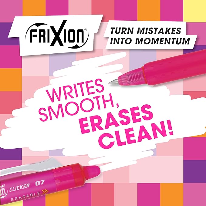 Pilot, FriXion Vibe Clicker Premium Erasable Gel Ink Pens, Find Your DreamGlow - Image 2