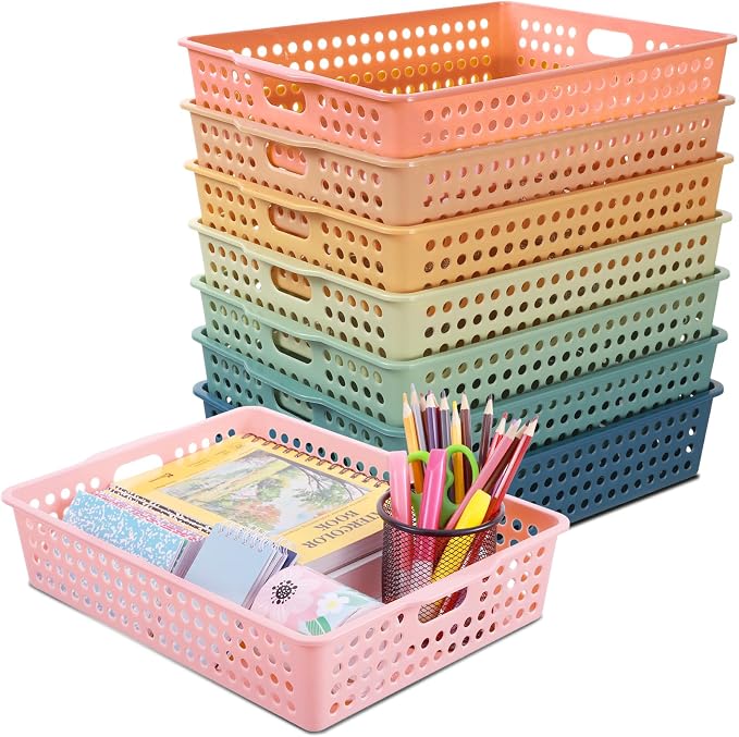 8 Pack Boho Plastic Turn in Paper Trays by gisgfim
