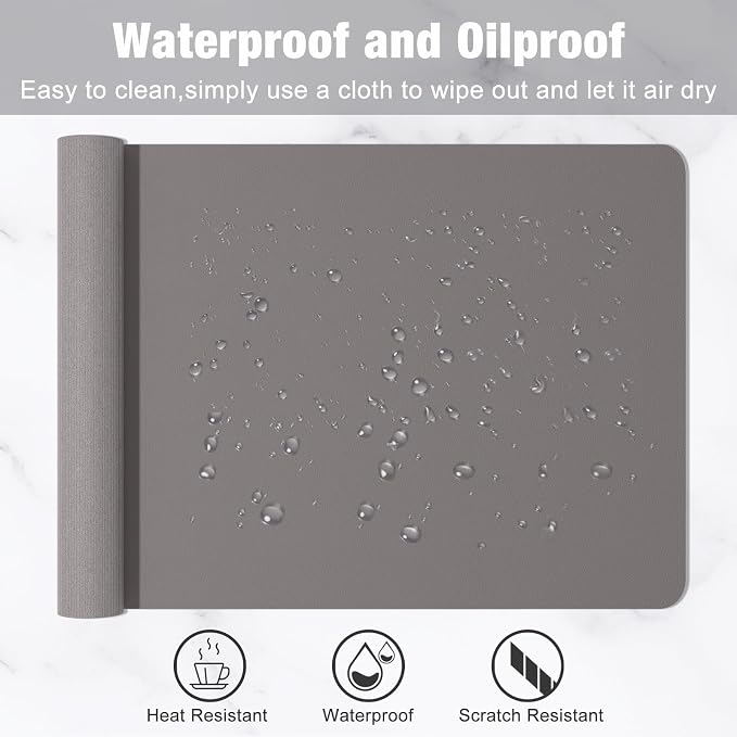 Hsurbtra Desk Pad, XL Extended Mouse Pad, Waterproof Desktop Blotter Protector - Image 5