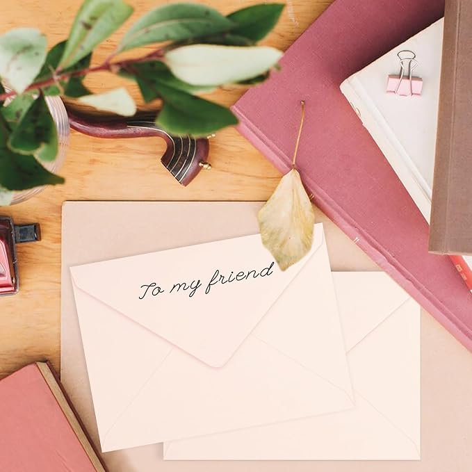 50 Pack A7 Envelopes, Blush Pink Greeting Card Envelopes Self Seal, 5.24 x 7.24 - Image 2
