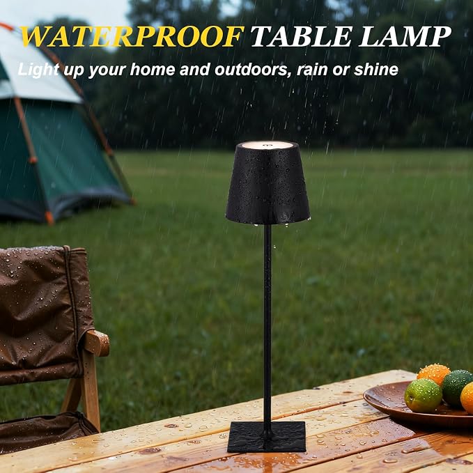 Kakanuo Cordless Rechargeable Table Lamp Black 5000mAh Battery Operated Lamps - Image 8