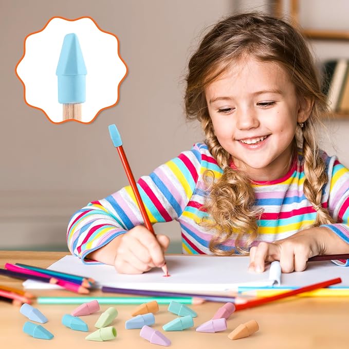 120 Pack Erasers for Kids, Sooez Pencil Top Erasers, Eraser Caps, Cap Toppers - Image 7