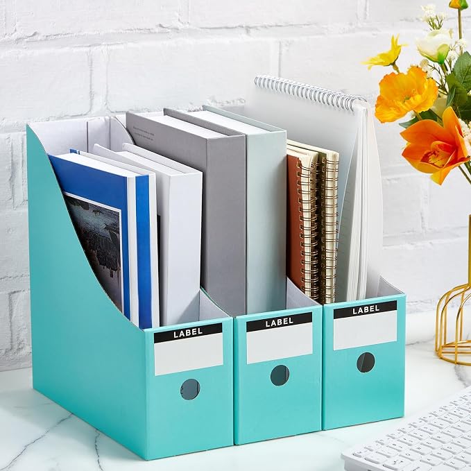Thenshop 24 Pcs Cardboard Magazine File Holder Organizer, Desk File Organizer - Image 4