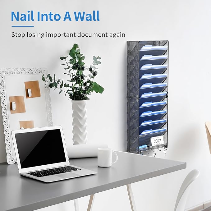 OUTWOLF 2Pack 12 Tier Hanging Wall File Organizer - Image 2