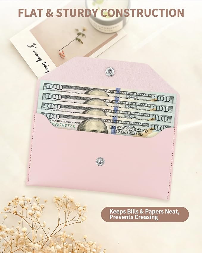 Abvsdu Cash Envelope Wallet, Reusable Envelope Wallet, Men's and Women's - Image 6