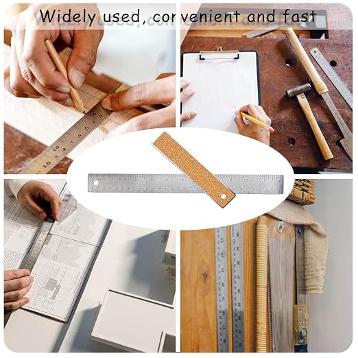 Metal Ruler 6 Inch 12 Inch Stainless Steel Metal Ruler - Image 6