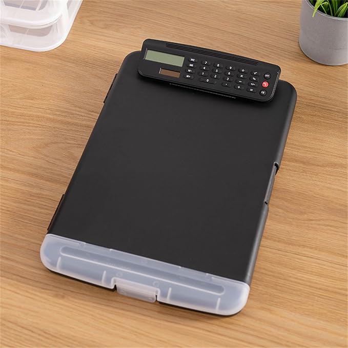 Clipboard with File Case and Calculator Portable Document Organiser Water - Image 2