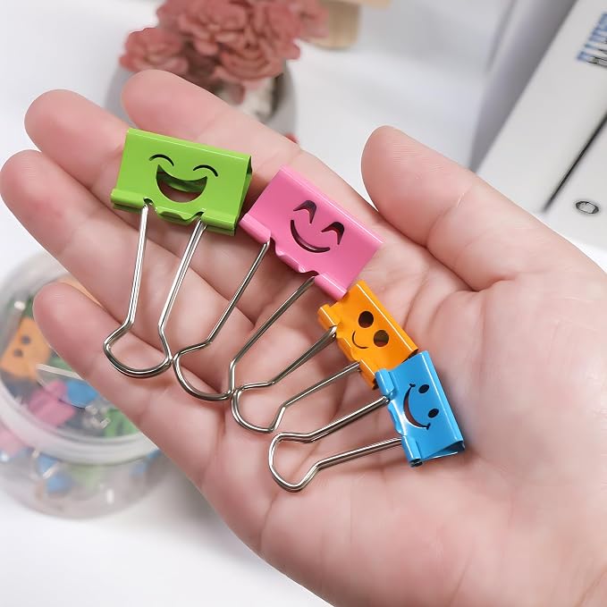 Coideal Cute Smiley Binder Clips - Image 5