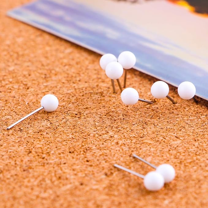 Push Pins Map Tacks 1/8-Inch Assorted Color Beads Head Map Marking Push Pins - Image 6