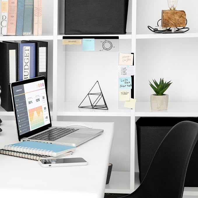 DOLLAR BOSS 2 Pcs 11" x 3.1" Transparent Acrylic Monitor Memo Board | Monitor - Image 7