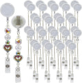 30pcs Beadable Badge Reels Making Kits by Unknown