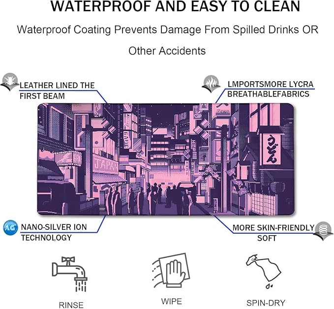 Large Mouse Pad, Office Desk Pad Gaming, Durable Waterproof Non-Slip Base Long - Image 5