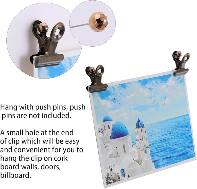 Boao 100 Pcs Mini Cyan Bronze Metal Clips Small Cyan Bronze Binder Clips Bulk - Image 3