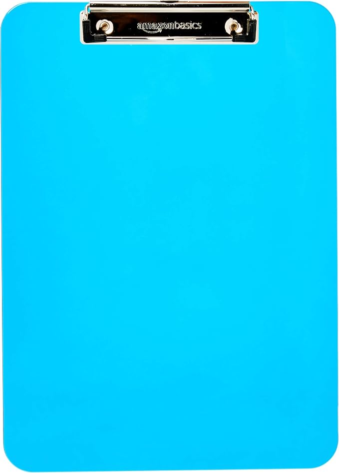 Amazon Basics Colorful, Lightweight Plastic Clipboards, Letter Size - Image 2