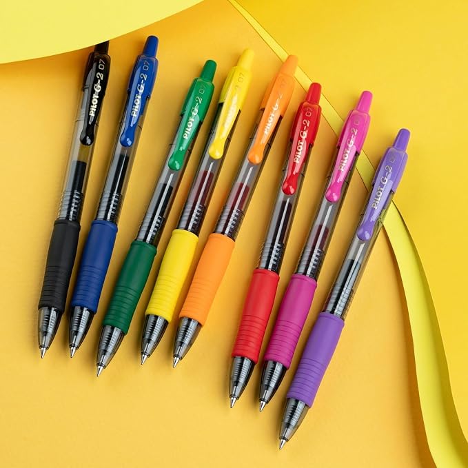 Pilot G2 Premium Gel Roller Pens, Rainbow Gel Pens, G2 Rainbow Colors Pack - Image 5