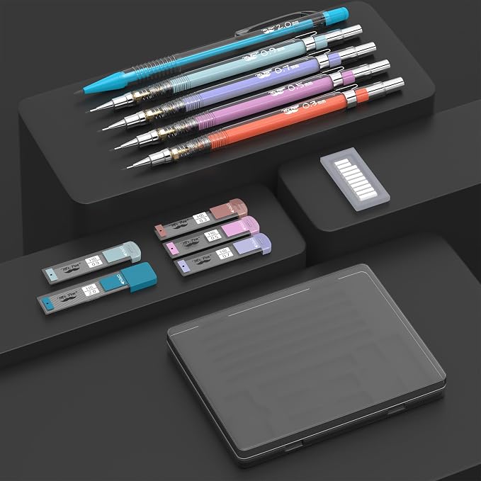 Mr. Pen- Pastel Mechanical Pencil Set, 5 Mechanical Pencils, 5 HB Lead Refills - Image 3