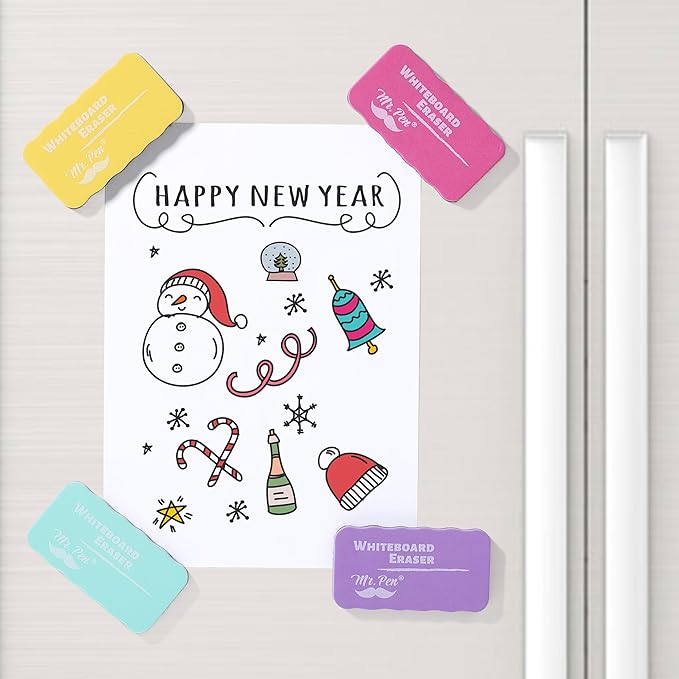 Mr. Pen- Magnetic Dry Erase Erasers, 8 Pack | Colorful Magnetic Whiteboard - Image 7