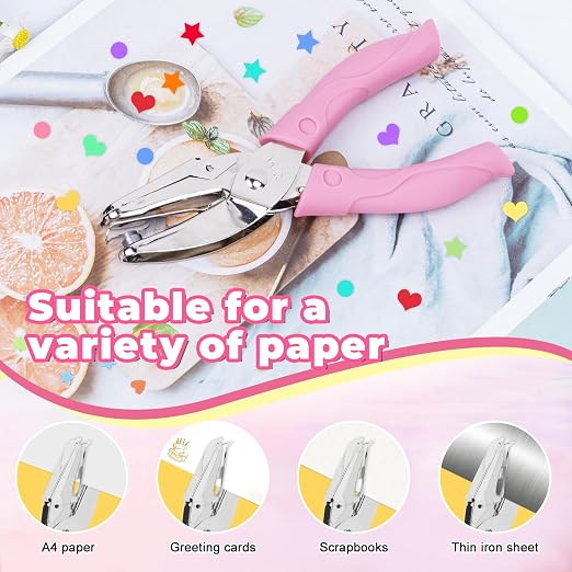 UCEC 3 Pack Hole Punch Shapes, Single Hole Punch, Mini Hole Puncher - Image 5