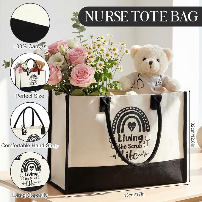 Sieral 7 Pcs Graduation Gifts for Women Nurse Appreciation Gifts Set Canvas - Image 5