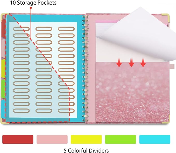 Clipboard Folio with Storage Clipboards Padfolio Notebook - Image 5