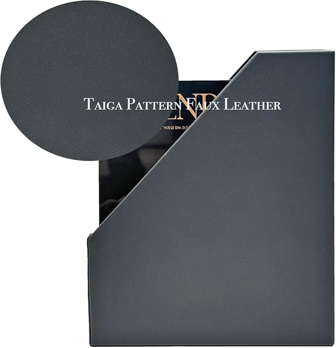 UnionBasic Magazine File Holder, Leatherette Desktop Document Organizer - Image 2