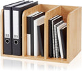 Novabright Bamboo Wooden File Magazine Holder Desk Organizer, 3 Vertical by Unknown