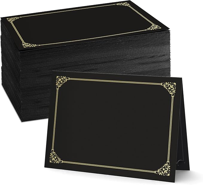 Black Certificate Holders 8.5 x 11, Documents and Diplomas by BELLEKR