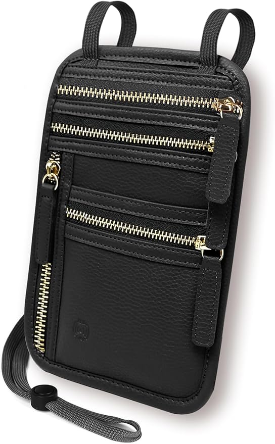 Sizobi Neck Wallet for Traveling Women Men, RFID Blocking Leather Passport by Sizobi