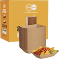 Disposable Paper Food Trays 2lb, 300 Pack Bulk Brown Paper Boats by TurboBee