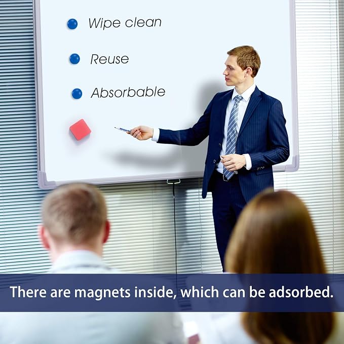 Dry Erase Erasers, Eeoyu 40 Pack Magnetic Whiteboard Dry Erasers Chalkboard - Image 7