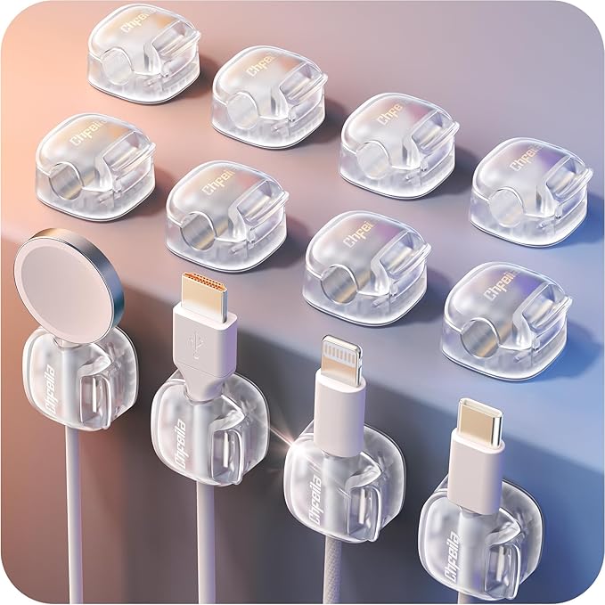 Cable Clips, Transparent Clear by Chfeila