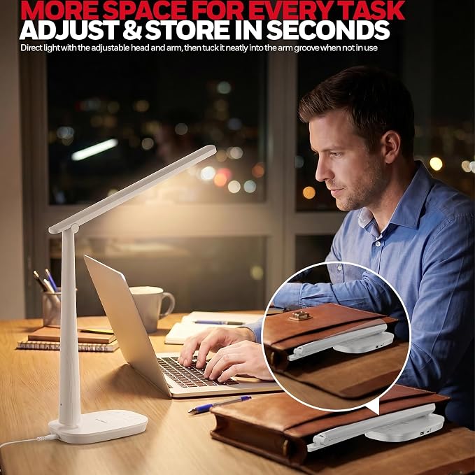 Honeywell LED Desk Lamp for Home Office, Eye-Caring Dimmable Reading Light - Image 6